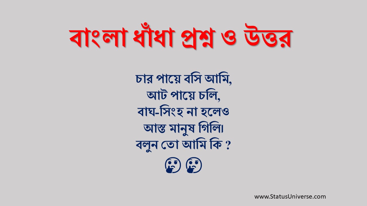 50+ Bangla Dhadha with Answer – বাংলা ধাঁধা প্রশ্ন ও উত্তর